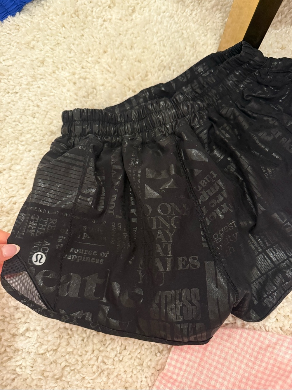 lululemon athletica Black Graphic Athletic Shorts